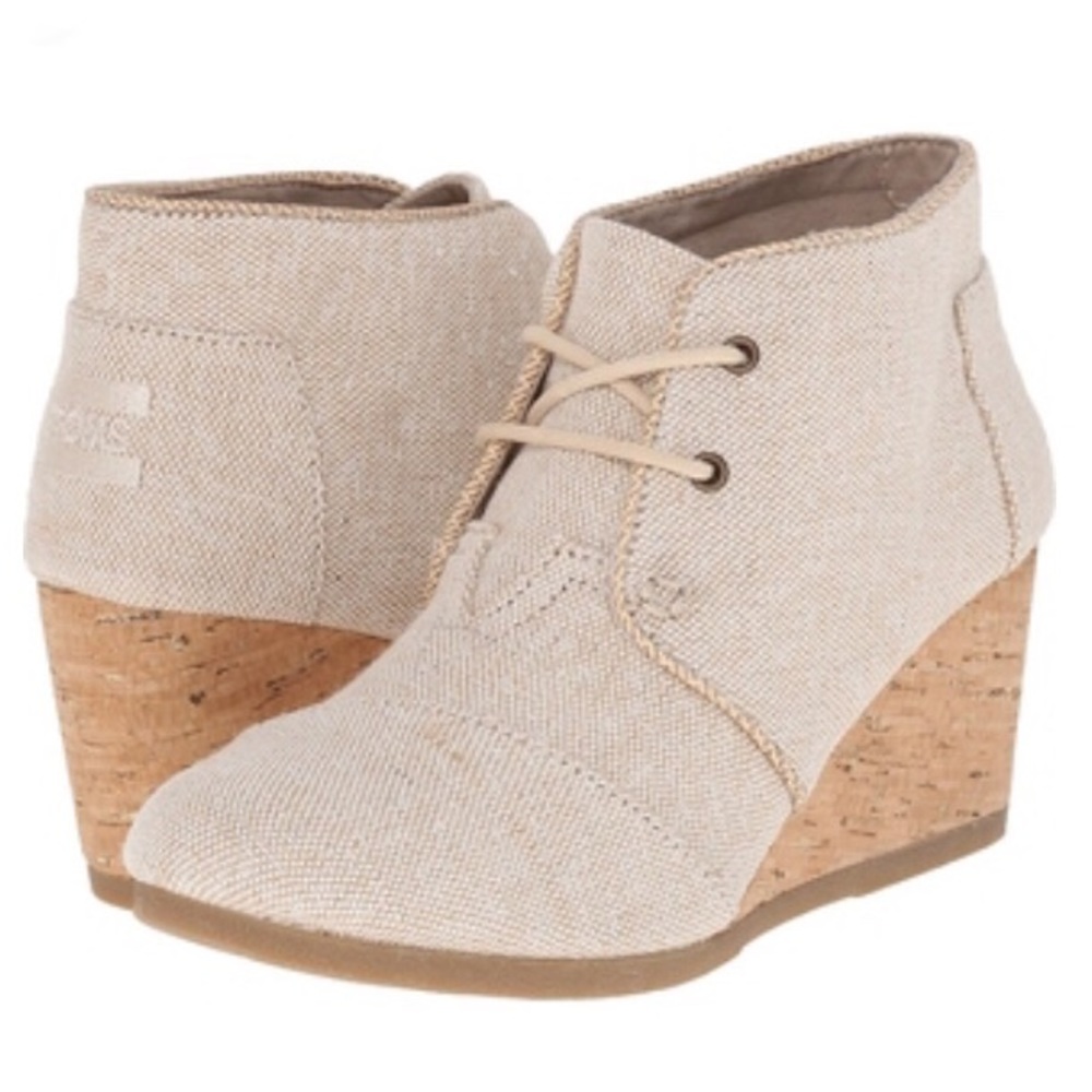 Toms Beige Wedge Shoes